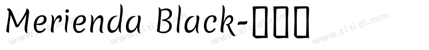 Merienda Black字体转换